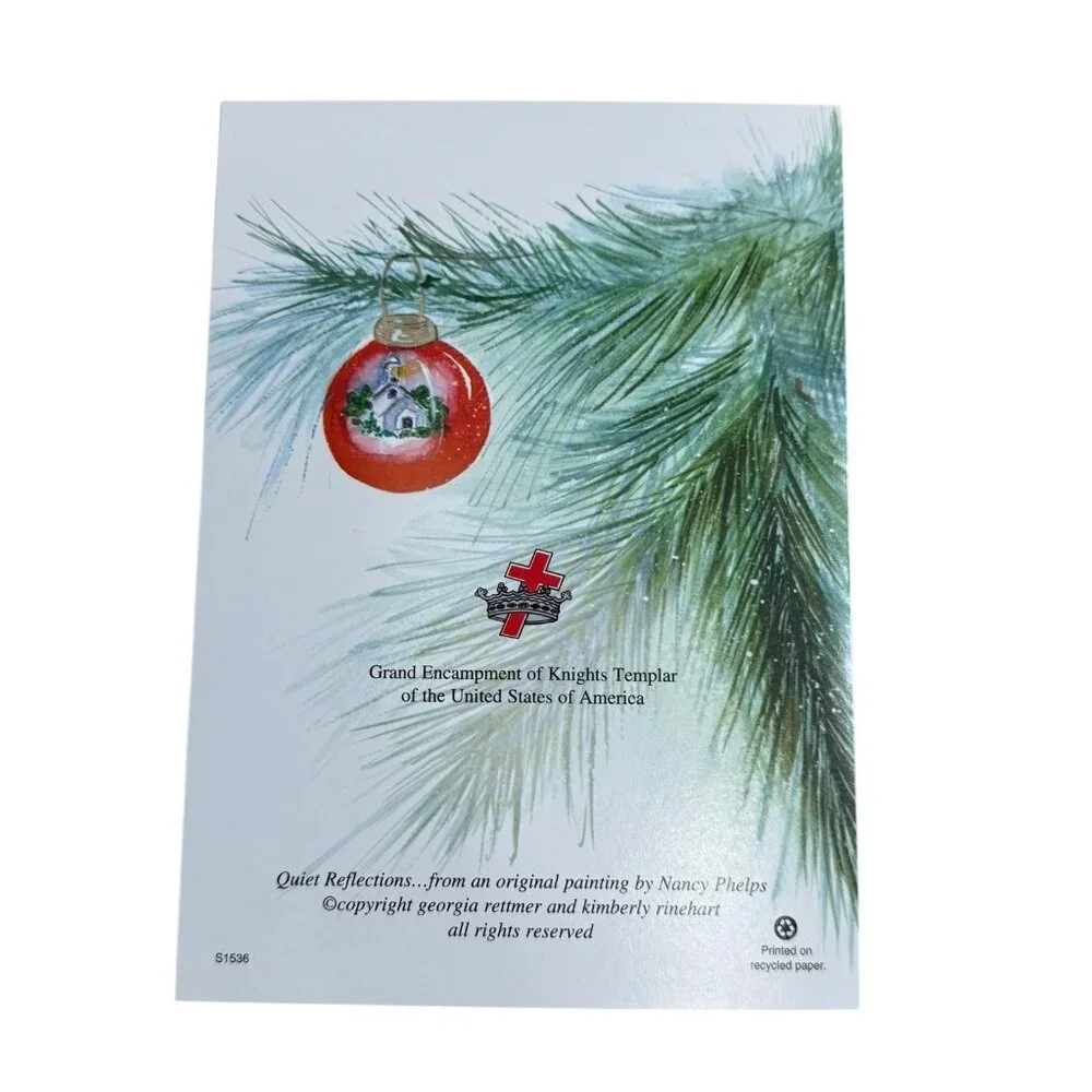 Grand Encampment of‎ Knights Templar Christmas Holiday Card Set Of 3 Vintage